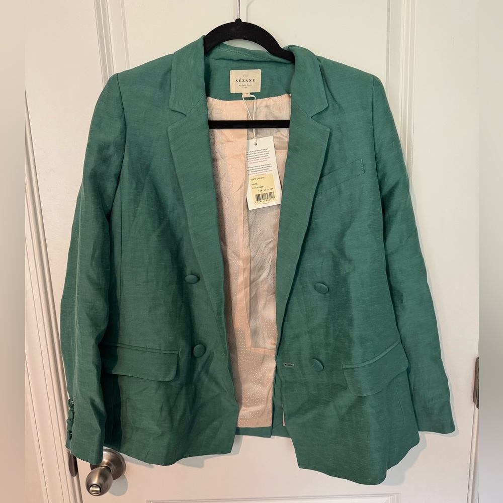 Sezane Teal Women's Blazer